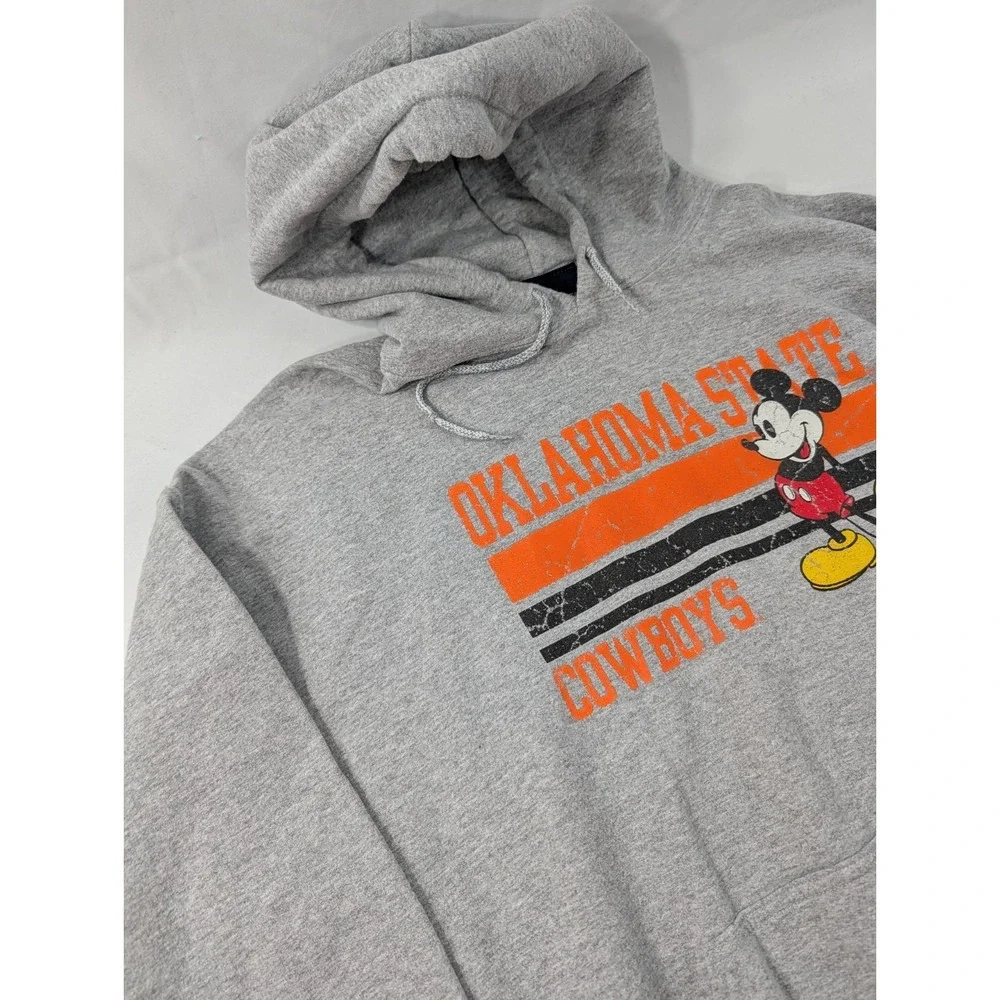 Disney Oklahoma State NCAA‎ Blue 84 Pullover Hoodie Sweatshirt Mens  XL Gray